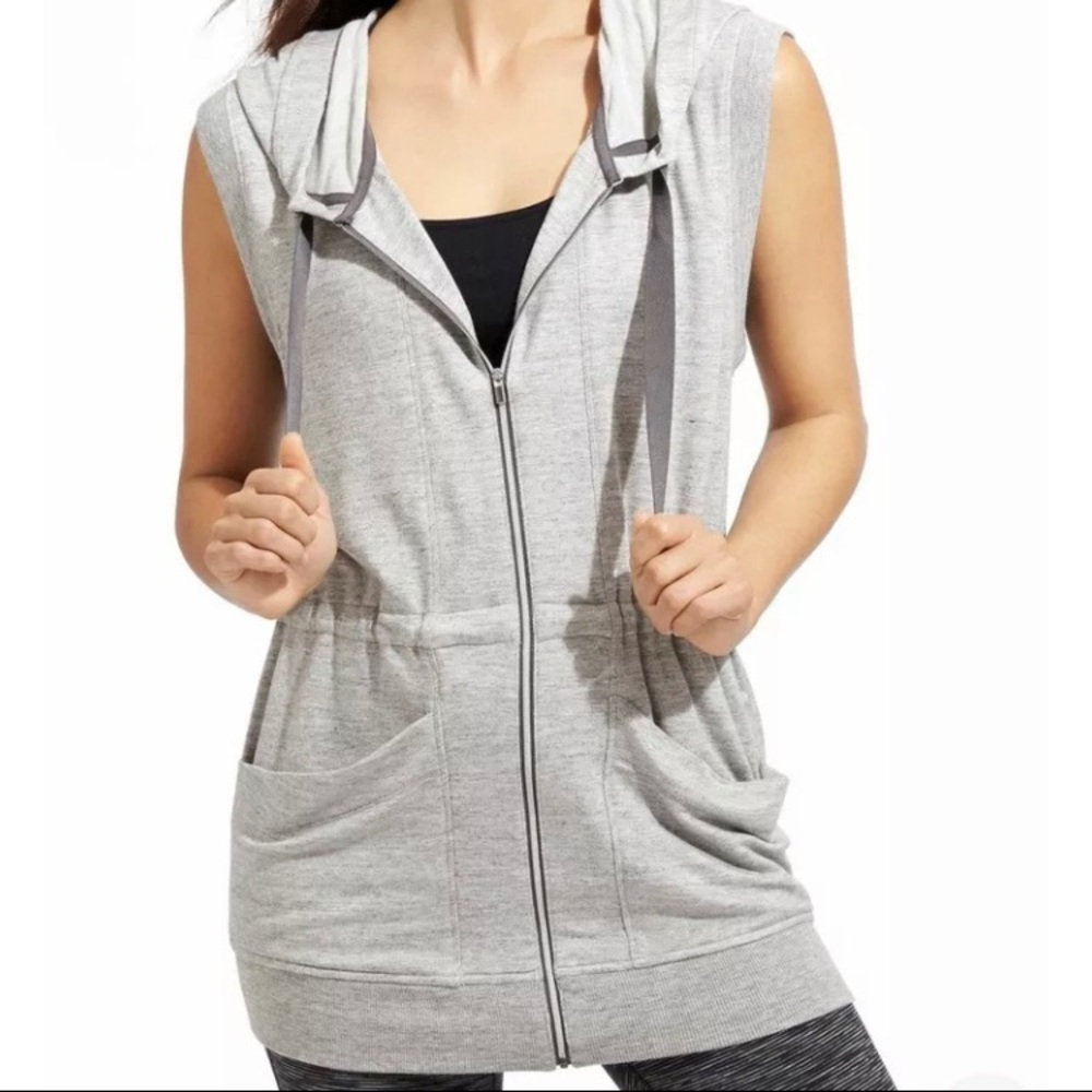 Athleta Full Zip Sleeveless Hoodie